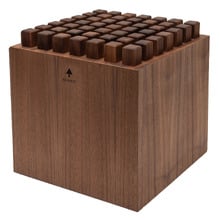 HedgeHock Walnut Wood Ottoman Stool